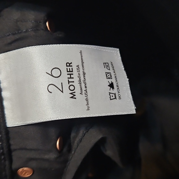 NWOT MOTHER The Tomcat Ankle Black Denim Buttonfly Stretch Jeans - Picture 15 of 16
